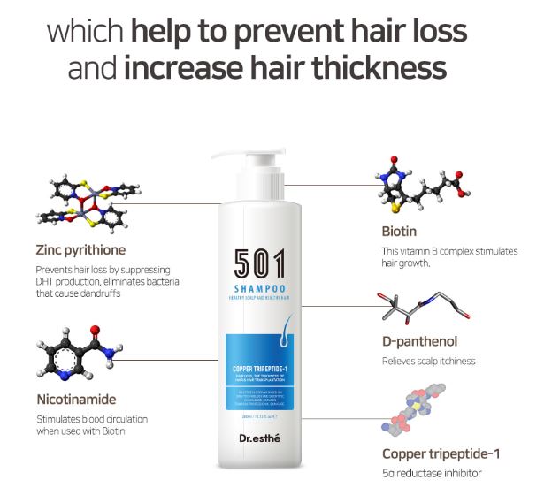 Dr.esthe RX 501 Shampoo 300ml European Beauty by B