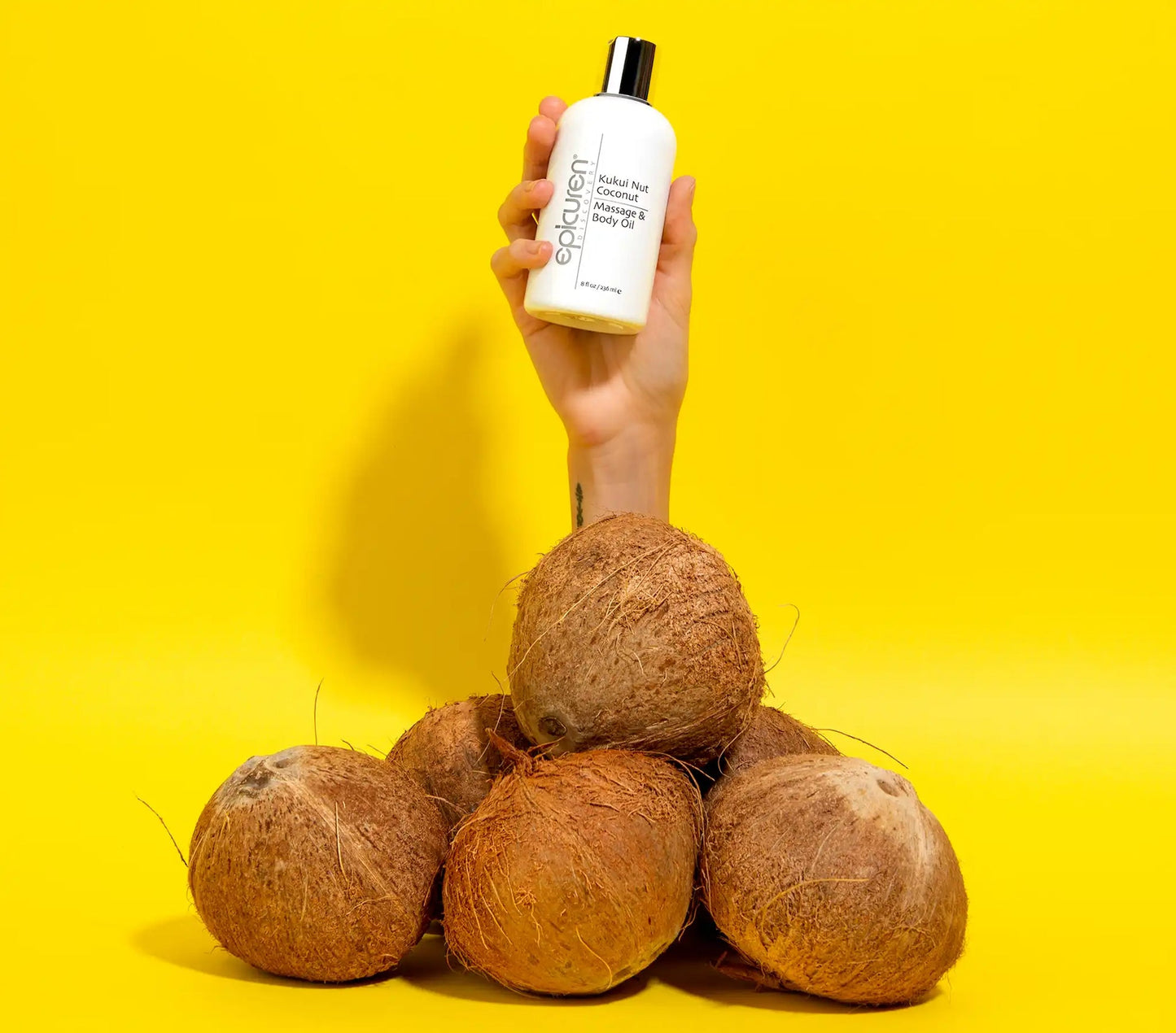 Epicuren Discovery Kukui Nut Coconut Massage & Body Oil, 8 Fl Oz