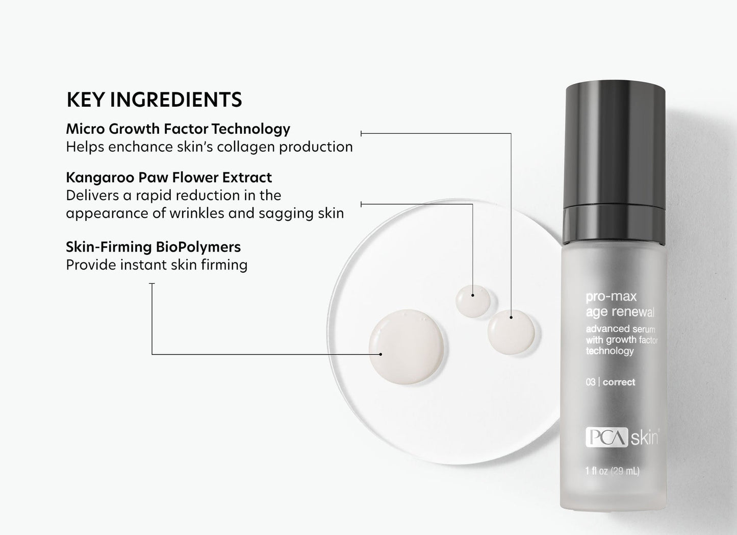 PCA Skin Pro-Max Age Renewal Serum 1 FL OZ 30 ml