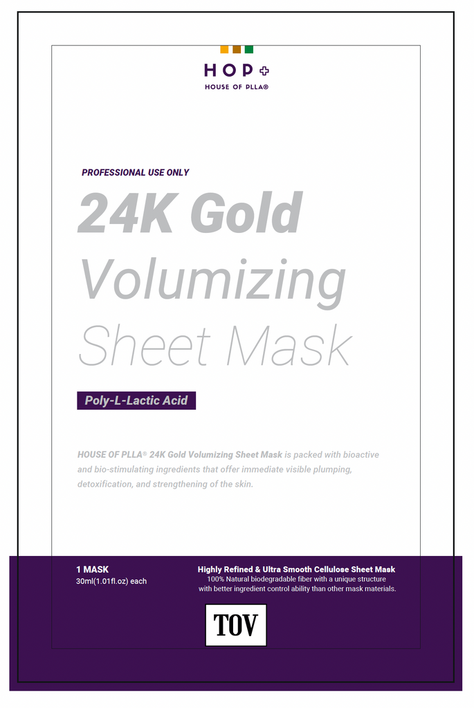 TOV House of PLLA HOP+ 24k Gold Volumizing Sheet Mask 5pc