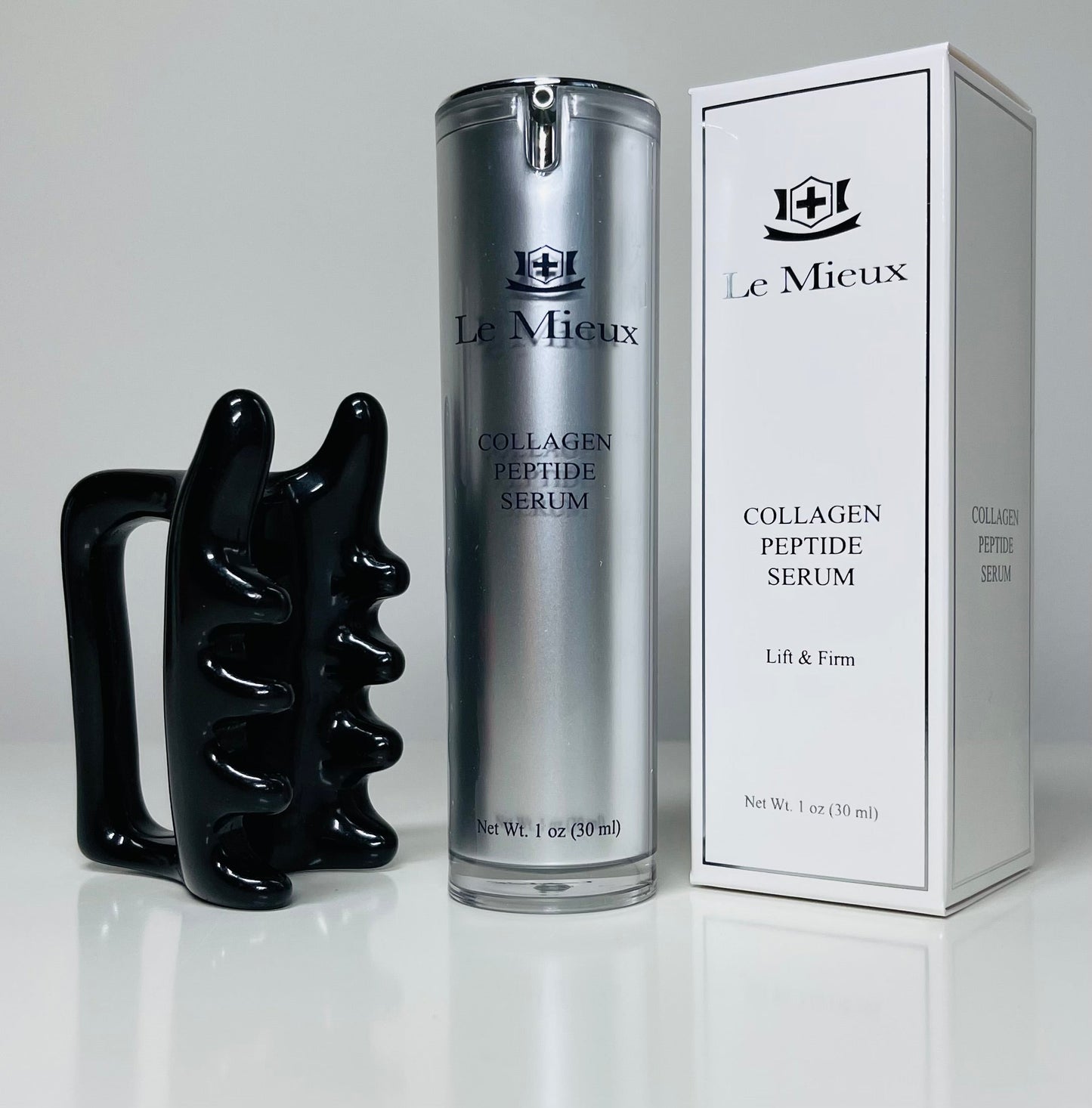 Le Mieux Collagen Peptide Serum - Concentrated, Creamy Anti Aging Face Serum 30 ml with Free facia Face Massager - European Beauty by B