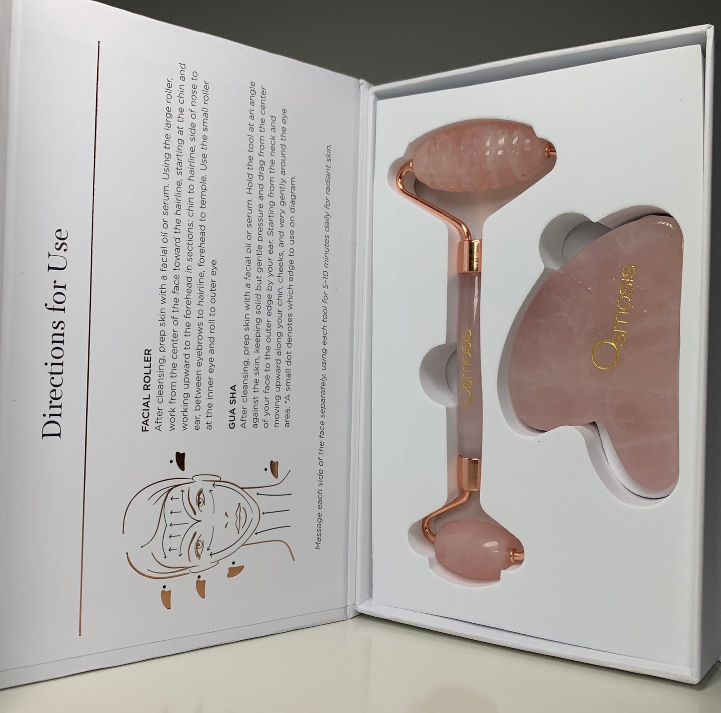 Osmosis Skincare Rose Quartz Roller & Gua Sha Set - European Beauty by B