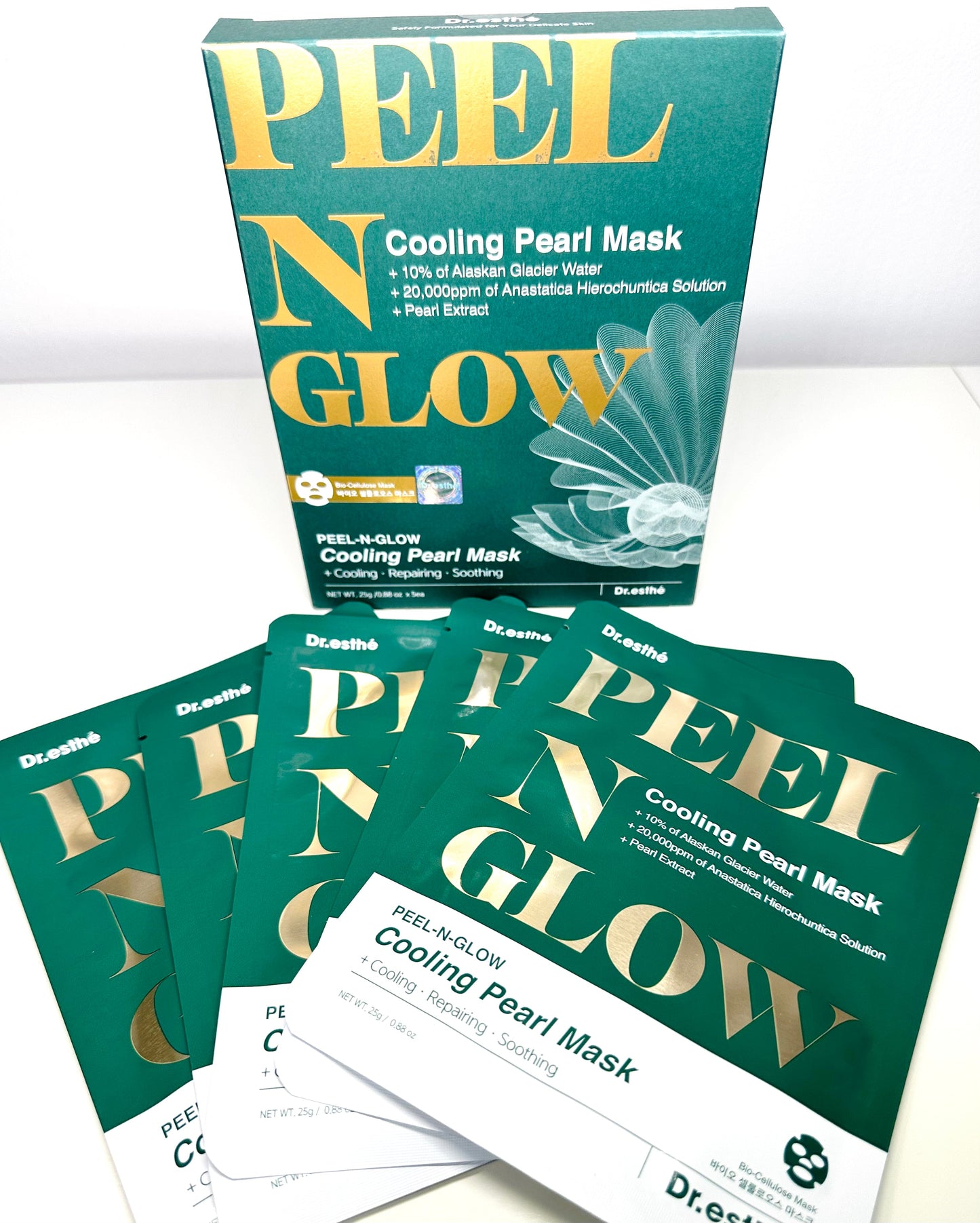 Dr.esthe PEEL-N-GLOW Cooling Pearl Mask 5pc