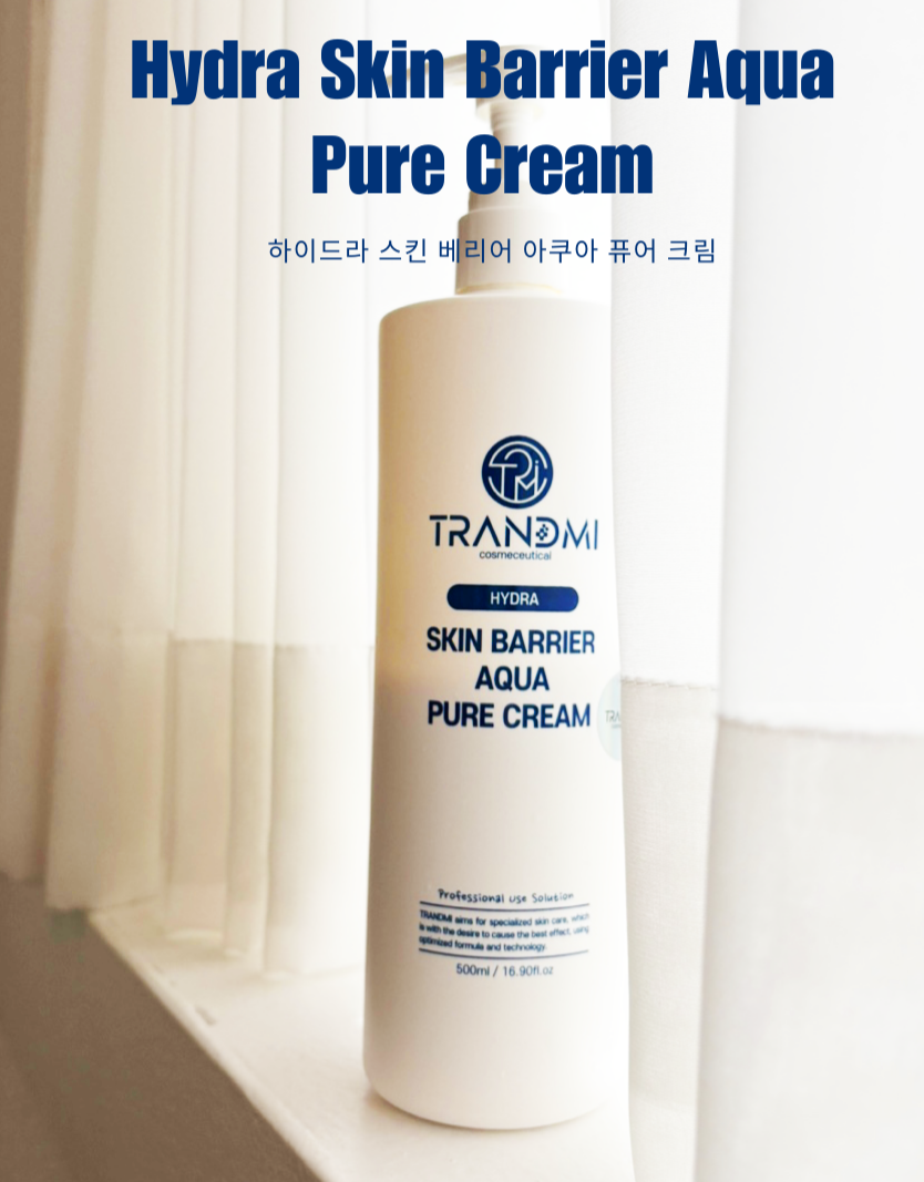 Hydra Skin Barrier Aqua Pure Cream bottle with cherry illustration on a white background
